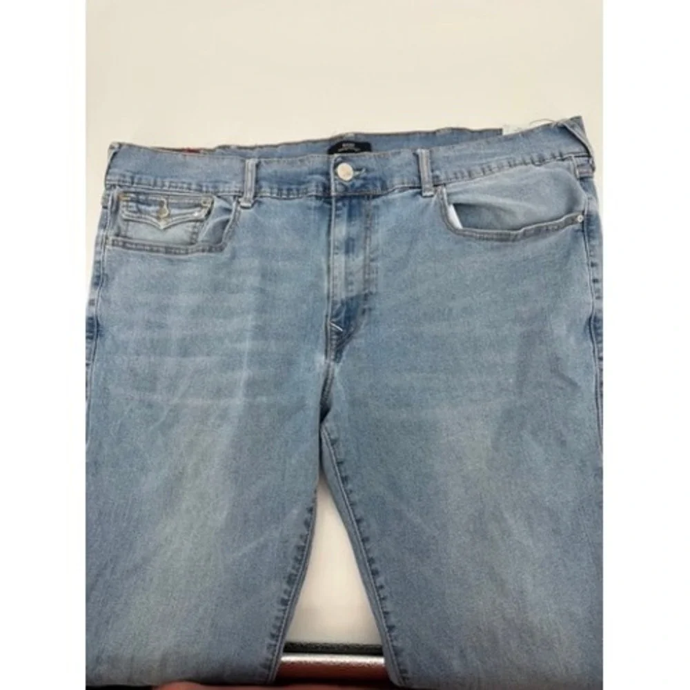 True Religion Ricky Jeans Mens 44 Light Wash Relaxed Straight Horseshoe Denim